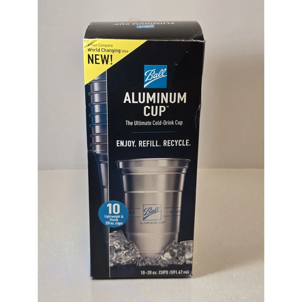 Recyclable Party Cups‎ 20oz 8ct Packs Lot of 10 (2 Missing) Open Box Unused